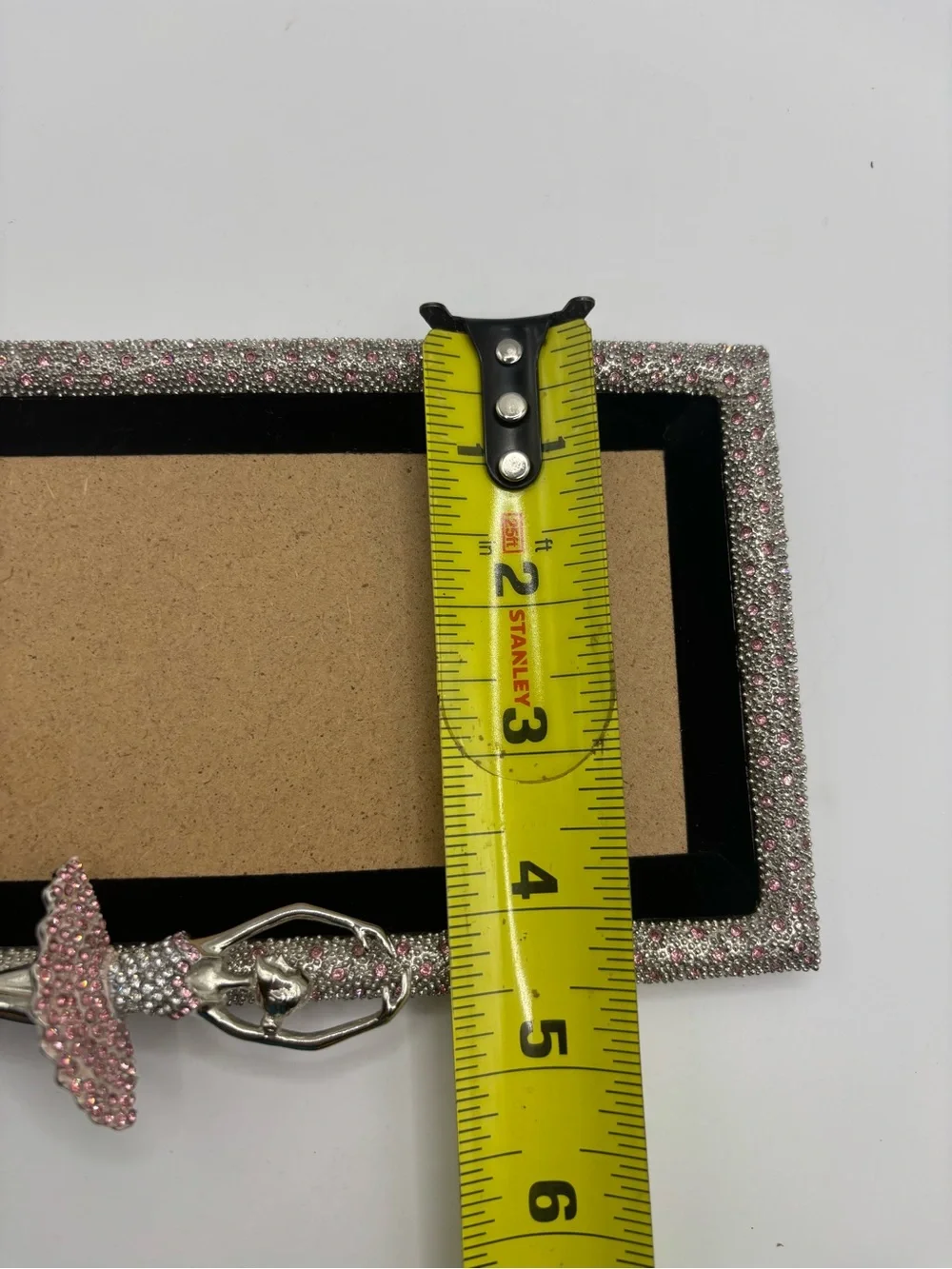 Ballerina Rhinestone Picture Photo Frame 3D Ballet Bling Metal Pink 4x6